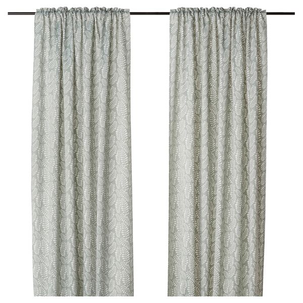 Гардины, 1 пара ИНГВАРДА, с цветочным орнаментом (145x270 см) - фото 1