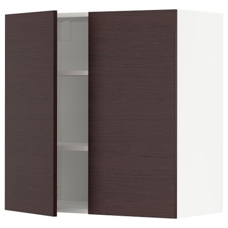 Навесной шкаф с полками, 2 дверцы IKEA METOD МЕТОД 594.603.92