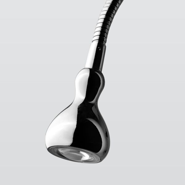 Светильник напольный, светодиодный, серебристый IKEA ЯНШО 603.735.44 - схема-чертеж с размерами