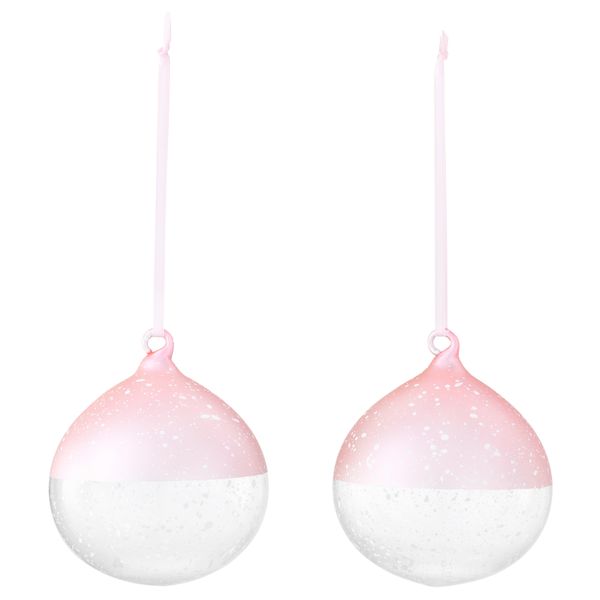 Украшение, шар ВИНТЕР 2015, стекло, светло-розовый (8 см) - схема-чертеж с размерами