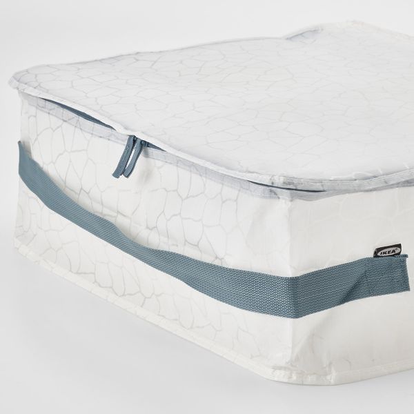 Сумка для хранения, с рисунком белый/прозрачный 55x49x19 см IKEA PLUGGHÄST ПЛУГГХЭСТ 704.886.48 - схема-чертеж с размерами