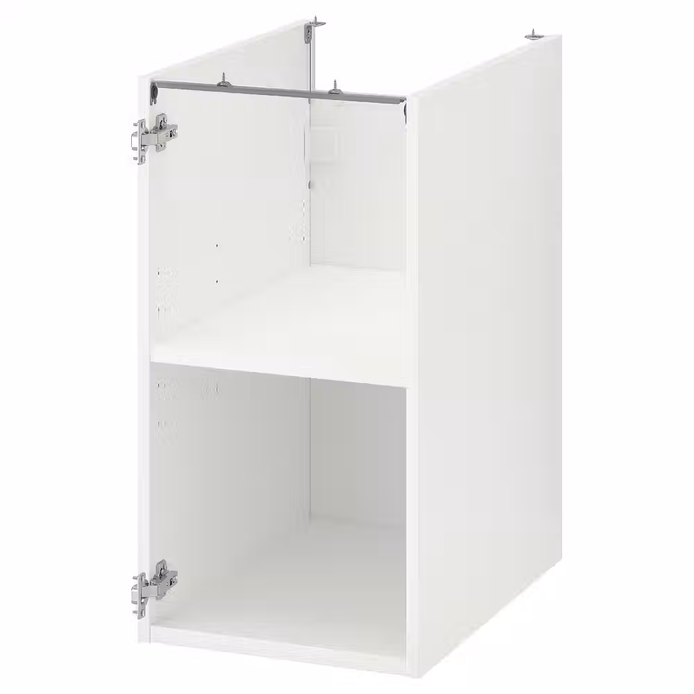 ENHET Напольный шкаф с полкой - белый 40x60x75 см - схема-чертеж с размерами