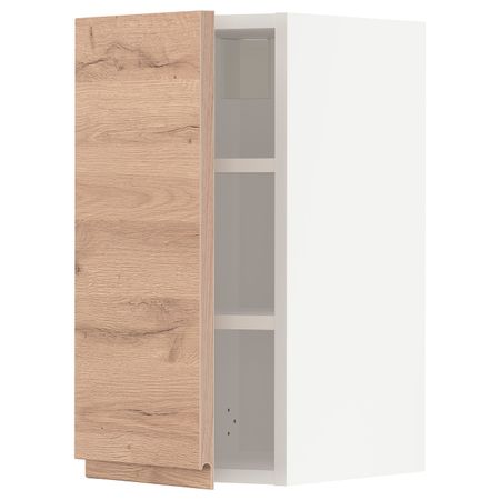 Навесной шкаф с полками, белый/Воксторп под дуб 30x60 см IKEA METOD МЕТОД 194.141.99