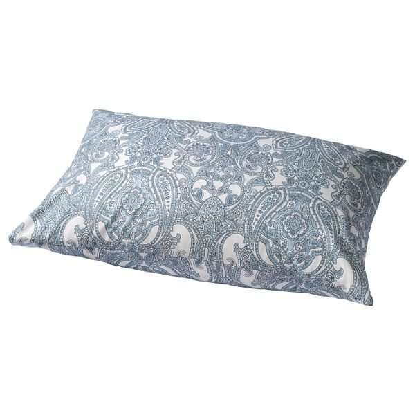 Наволочка, белый, синий 50x70 см IKEA JÄTTEVALLMO ЙЭТТЕВАЛЛМО 204.342.62 - фото 1