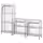 HYLLIS Стеллаж с чехлами - прозрачный 180x27x74-140 см
