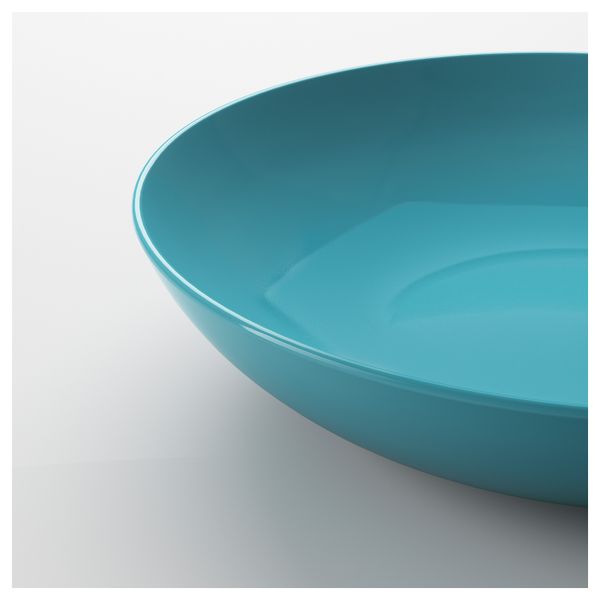 Тарелка глубокая ФЭРГРИК, фаянс, бирюзовый (24 см) - схема-чертеж с размерами