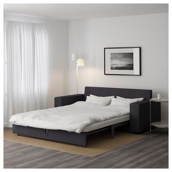 Диван-кровать 3-местный ВИЛАСУНД, Дансбу темно-серый - фото 3