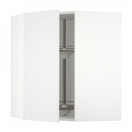 METOD Углов навесн шкаф с вращающ секцией - белый/Stensund белый 68x80 см