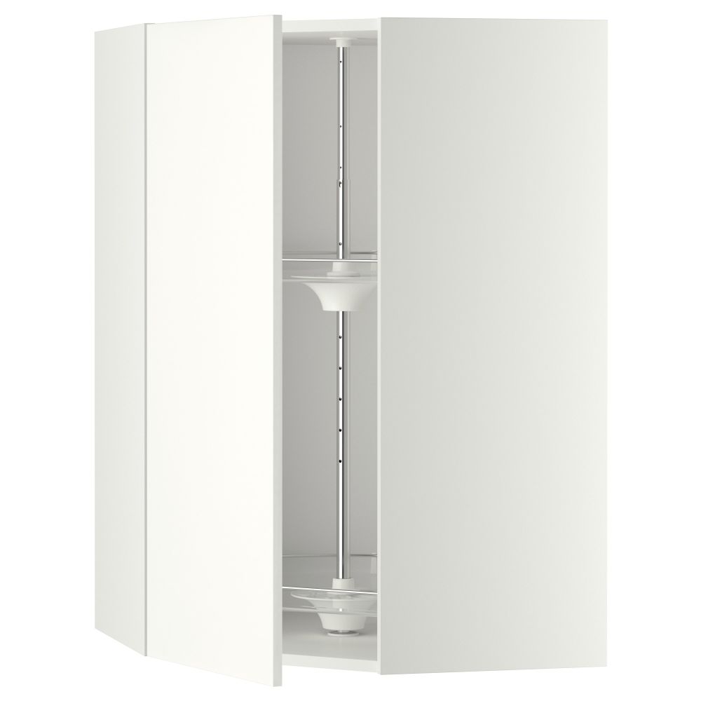 Угловой навесной шкаф с вращающейся секцией МЕТОД, белый, Хэггеби белый - схема-чертеж с размерами