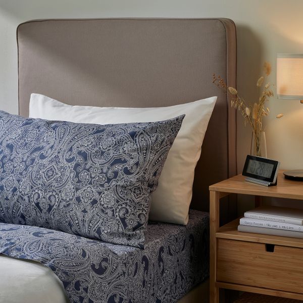 Наволочка, темно-синий/белый 50x70 см IKEA JÄTTEVALLMO ЙЭТТЕВАЛЛМО 505.015.80 - фото 4