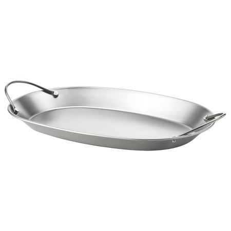 Поднос для барбекю, нержавеющая сталь 31x21 см IKEA GRILLTIDER ГРИЛЛЬТИДЕР 105.002.19