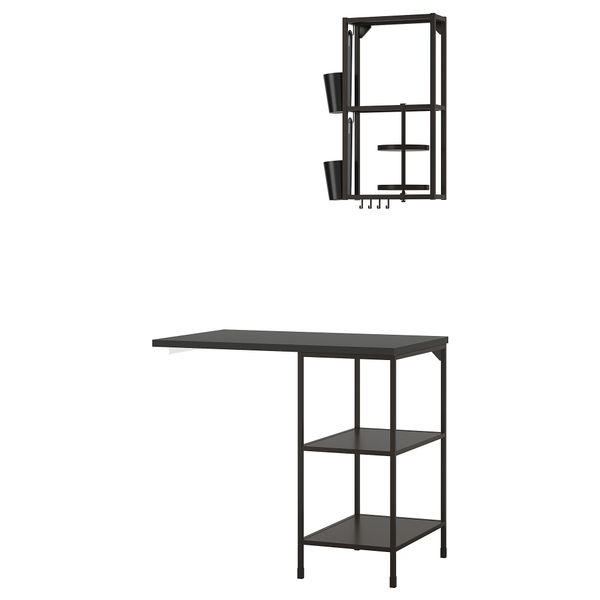 Комбинация с бытовой техникой, 101.5x63.5x222 см, антрацит IKEA ENHET 593.315.74 - фото 1