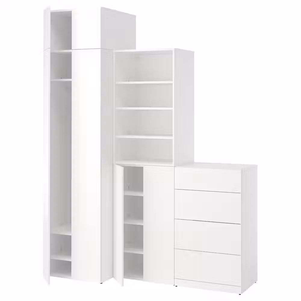 LASTARE ЛАСТАРЕ Гардероб, комбинация - белый 180x62x236 см - фото 1