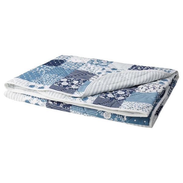 Покрывало, лоскутный/синий 180x220 см IKEA AXVERONIKA АКСВЕРОНИКА 203.621.18 - схема-чертеж с размерами