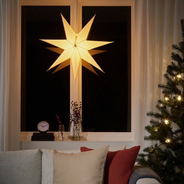 Абажур, в полоску красный, 70 см IKEA СТРОЛА 304.440.05 - фото 4