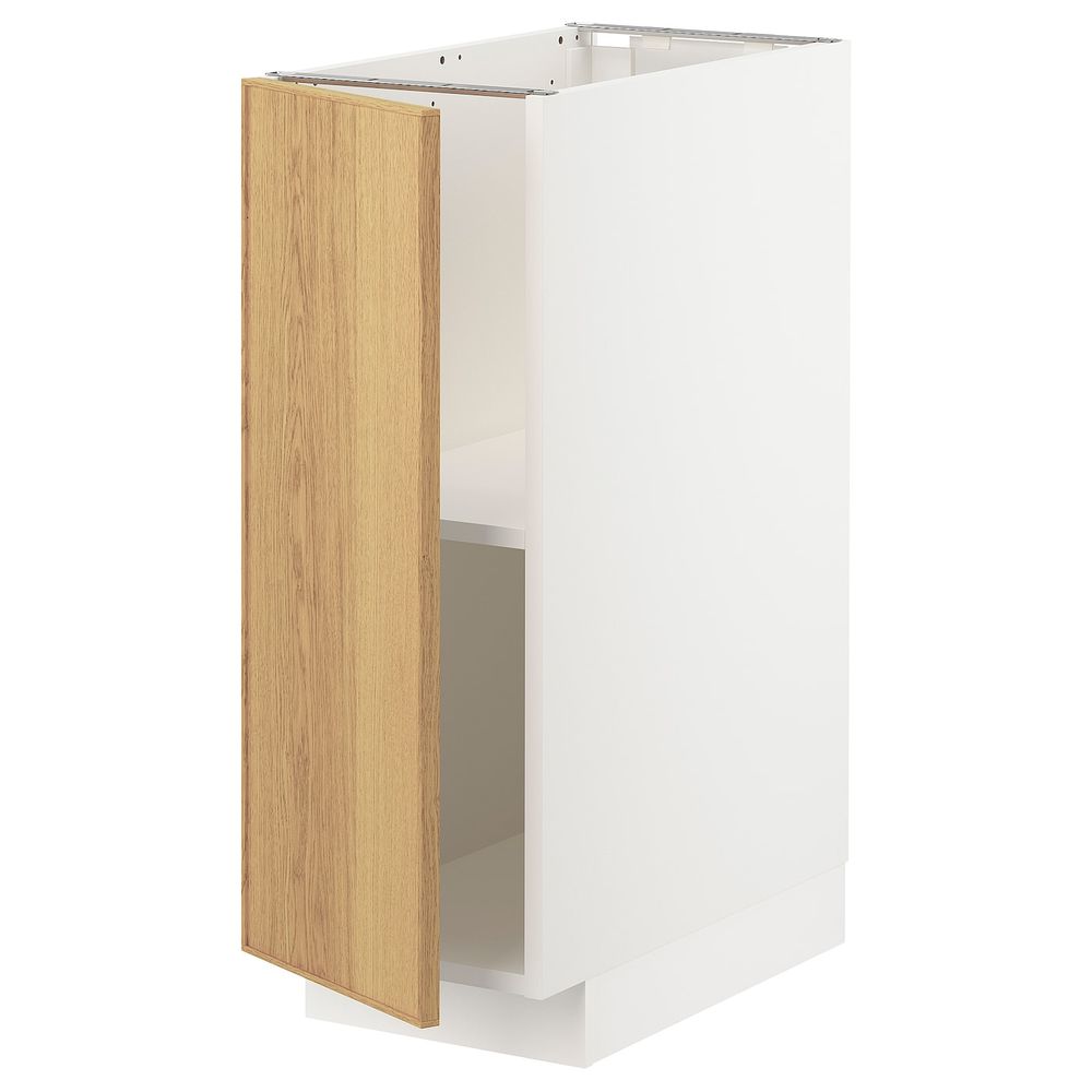 Напольный шкаф с полками, белый/Экестад дуб 30x60 см IKEA METOD МЕТОД 793.008.83 - схема-чертеж с размерами