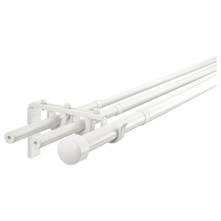 RÄCKA / HUGAD Тройной гардинный карниз,комбинация - белый 120-210 см