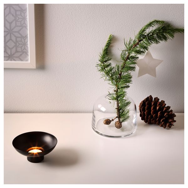 Ваза/подсвечник для греющей свечи ВИНТЕР 2017, прозрачное стекло (13 см) - схема-чертеж с размерами