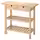 FÖRHÖJA Столик с колесами - береза 100x43 см