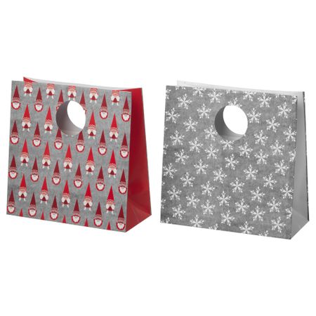 Подарочный пакет ВИНТЕР 2017, серый (28x28 см)