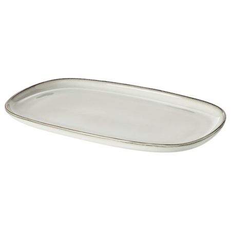 GLADELIG Тарелка - серый 31x19 см