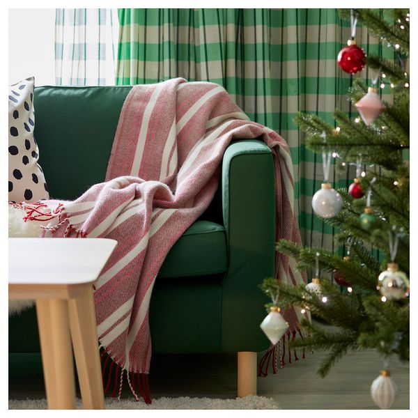 Плед, 130x180 см, красный IKEA VINTERFINT 205.577.19 - фото 3