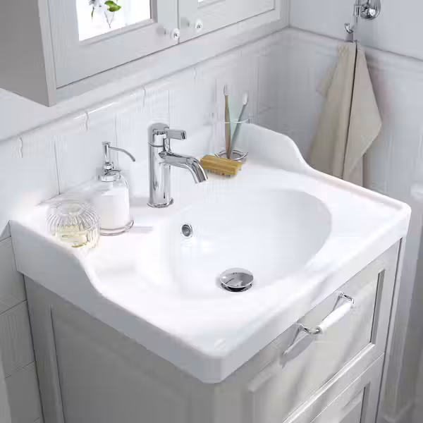 RUTSJÖN РУТШЁН Раковина с сифоном - белый 62x49 см - фото 2