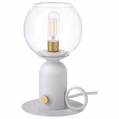 ÅSKMULLER ОСКМУЛЛЕР Лампа настольная - регулируемая яркость светло-серый 24 см