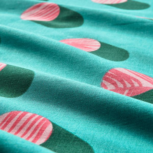 Пододеяльник и наволочка, точечный/розовый бирюзовый 150x200/50x70 см IKEA GRACIÖS ГРАСИОС 004.624.73 - фото 4