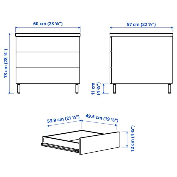 IKEA, дополнительный ракурс - схема-чертеж с размерами