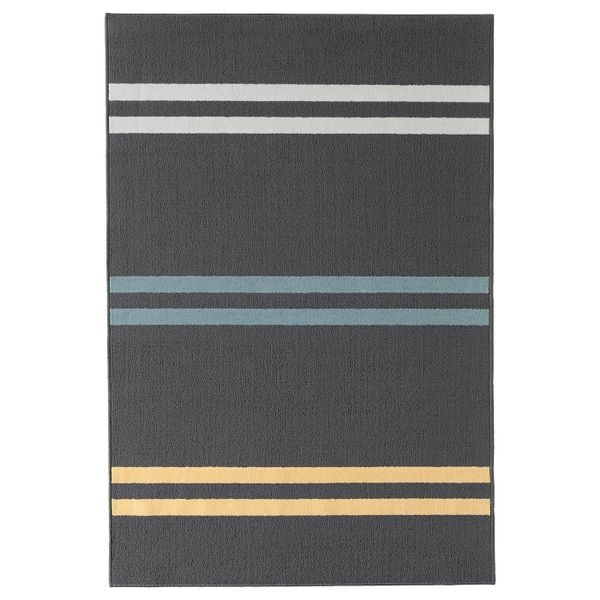 Ковер, короткий ворс, черный, разноцветный 120x180 см IKEA ШЕЛЬДЕ 103.914.80 - фото 1