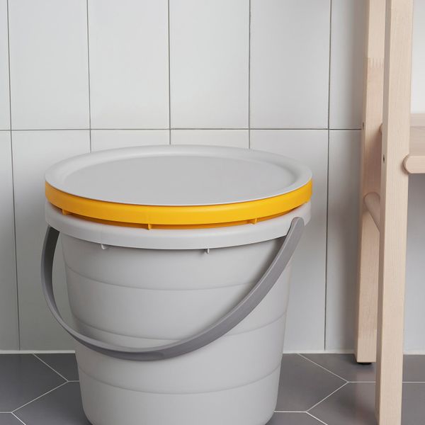 Ведро с крышкой, 3 предмета IKEA PEPPRIG ПЕППРИГ 804.995.33 - схема-чертеж с размерами