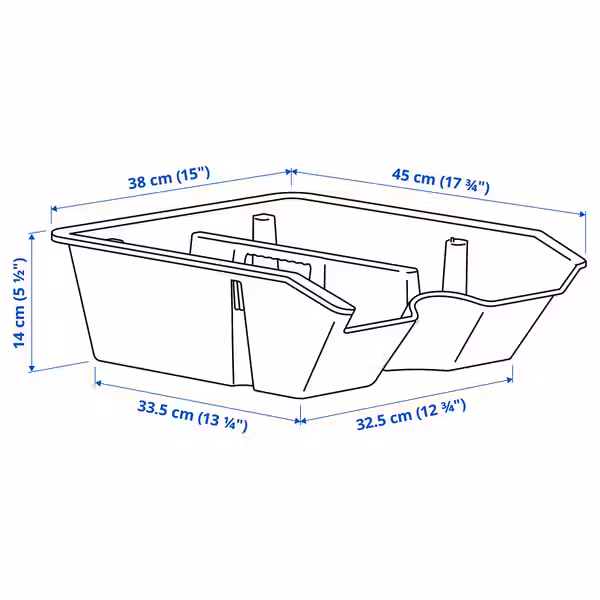 IKEA, дополнительный ракурс - схема-чертеж с размерами