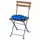 TÄRNÖ Садовый стул - складной черный/светло-коричневая морилка/клёсан темно-синий