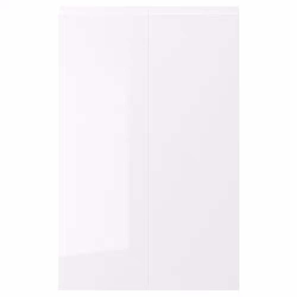 VOXTORP Дверца д/напольн углового шк, 2шт - правосторонний/глянцевый белый 25x80 см - фото 1