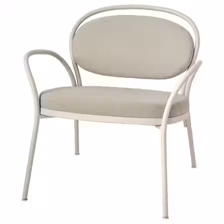 ISMANTORP ИСМАНТОРП Кресло - металлический светлый серо-бежевый/Tibbleby светло-бежевый