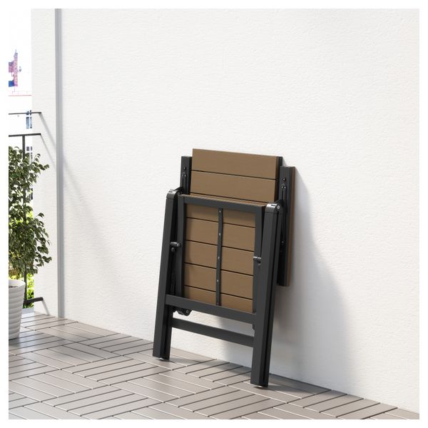 Стол + 4 кресла, для сада ФАЛЬСТЕР, черный, коричневый - фото 3