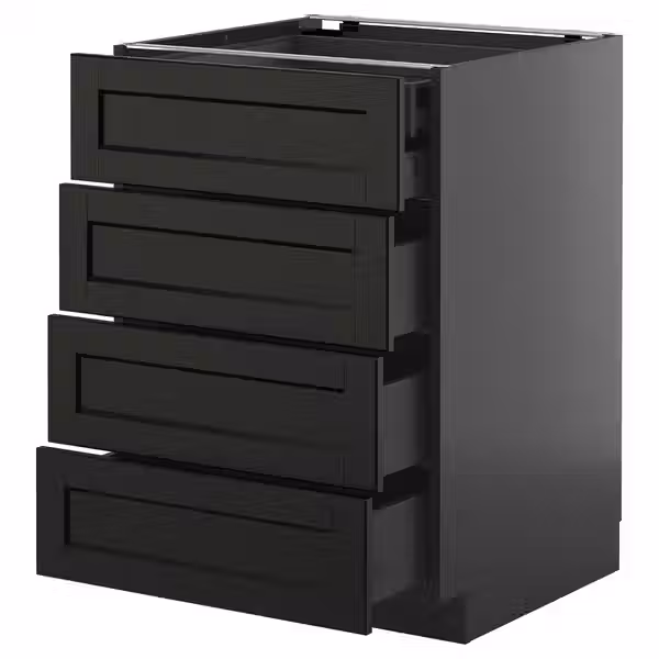 METOD / KNIVSHULT Напольный шкаф 4фасада/2нзк/3срд ящ - фото 1