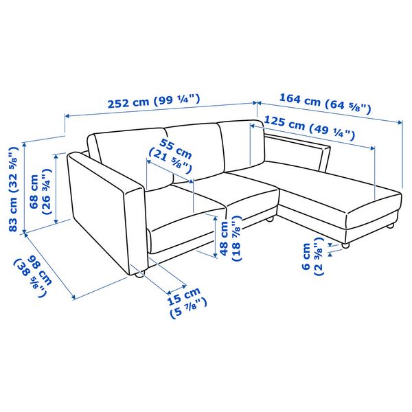 IKEA, дополнительный ракурс - схема-чертеж с размерами