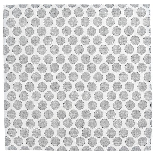 Полотенце кухонное, точечный неокрашенный/серый 60x60 см IKEA DEKORERA ДЕКОРЕРА 504.722.81 - фото 1