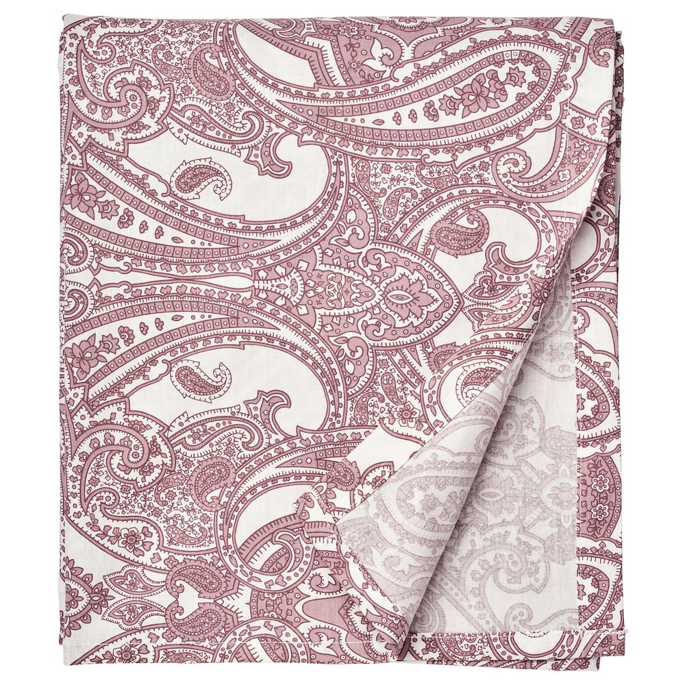 Простыня, белый/темно-розовый 150x260 см IKEA JÄTTEVALLMO ЙЭТТЕВАЛЛМО 404.610.99 - фото 1