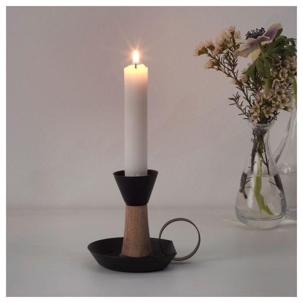 Подсвечник ЭНДЛЁС, черный, коричневый (9 см) - фото 2