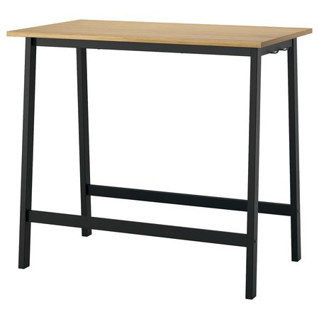 MITTZON Конференц-стол - дубовый шпон/чёрный 120x68x105 см