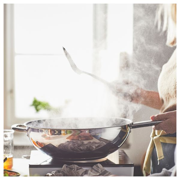 Вок-сковорода, 32 см, нержавеющая сталь, антипригарное покрытие IKEA IKEA 365 + HJÄLTE ИКЕА 365 + ЙЭЛТЕ 004.842.67 - схема-чертеж с размерами