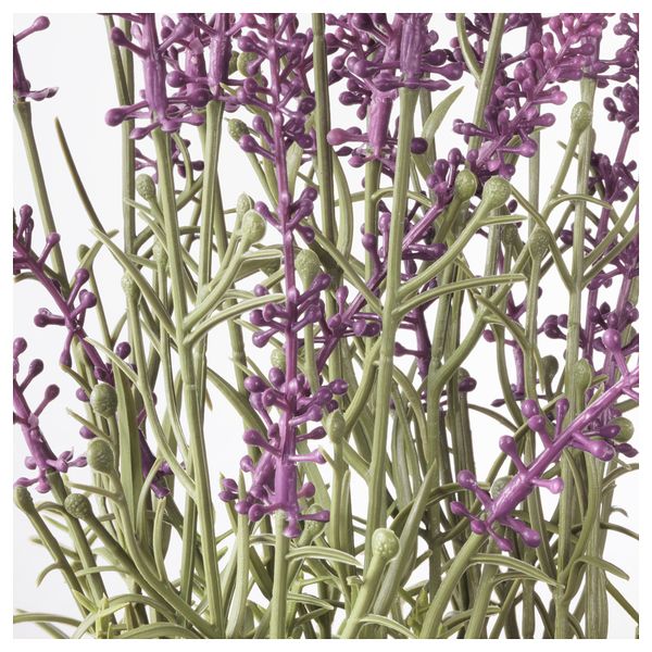 Искусственное растение в горшке ФЕЙКА, д/дома/улицы, лаванда сиреневый (12 см) - схема-чертеж с размерами