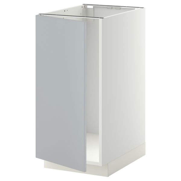 Напольный шкаф для мойки, мусорных контейнер МЕТОД, белый, Веддинге серый (40x60 см) - схема-чертеж с размерами
