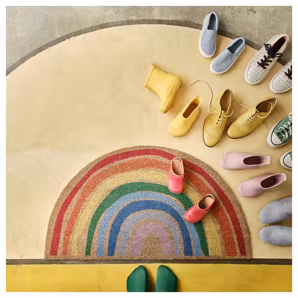 PILLEMARK Придверный коврик для дома - радуга 50x90 см - фото 4