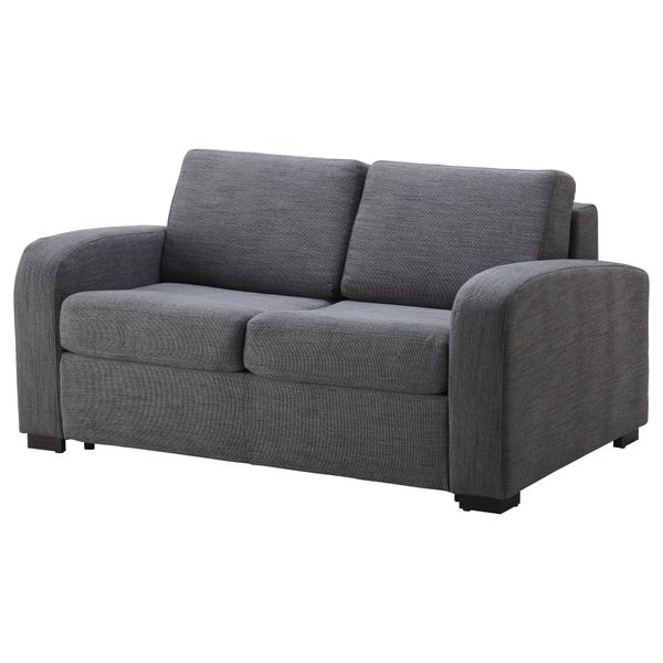 Диван-кровать 2-местная ИНГЕЛЬСТАД / ЛЭННЭС, Хенста серый - фото 1