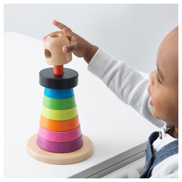 Пирамидка МУЛА, разноцветный, бук - фото 2