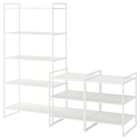 JONAXEL Открытая комбинация д/хранения - белый 182x51x160 см